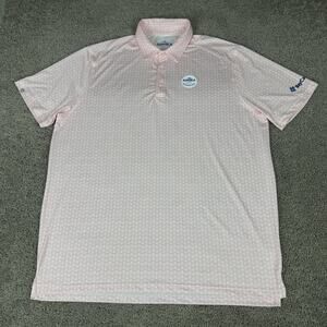 Annika Polo Shirt Mens XL Pink Geometric Gainbridge BayCare Golf Performance
